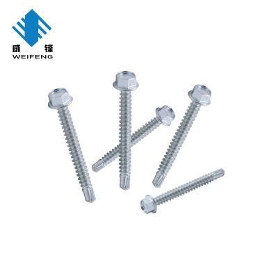 Factory Supply Zinc Plated Hex Washer Head Self Drilling Screw