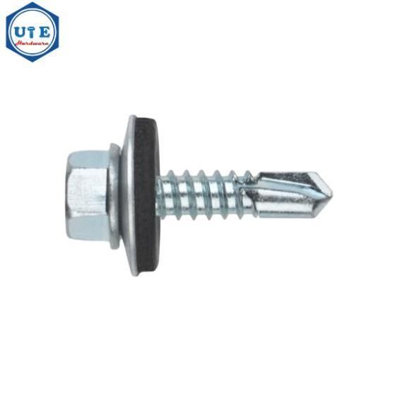 304 Stainless Steel One Piece Rubber Gasket Flange Gasket Waterproof EPDM Gasket Drill Tail Screw Compound Gasket Washer