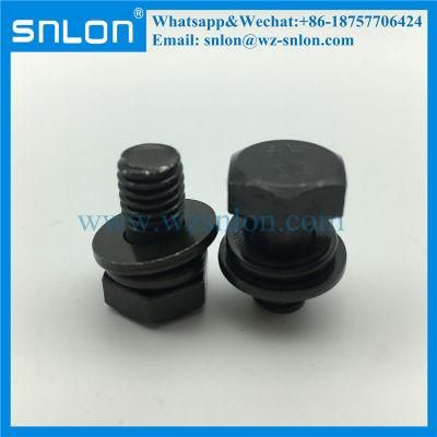 Black Phosphate Coating Hex Bolt with Washer