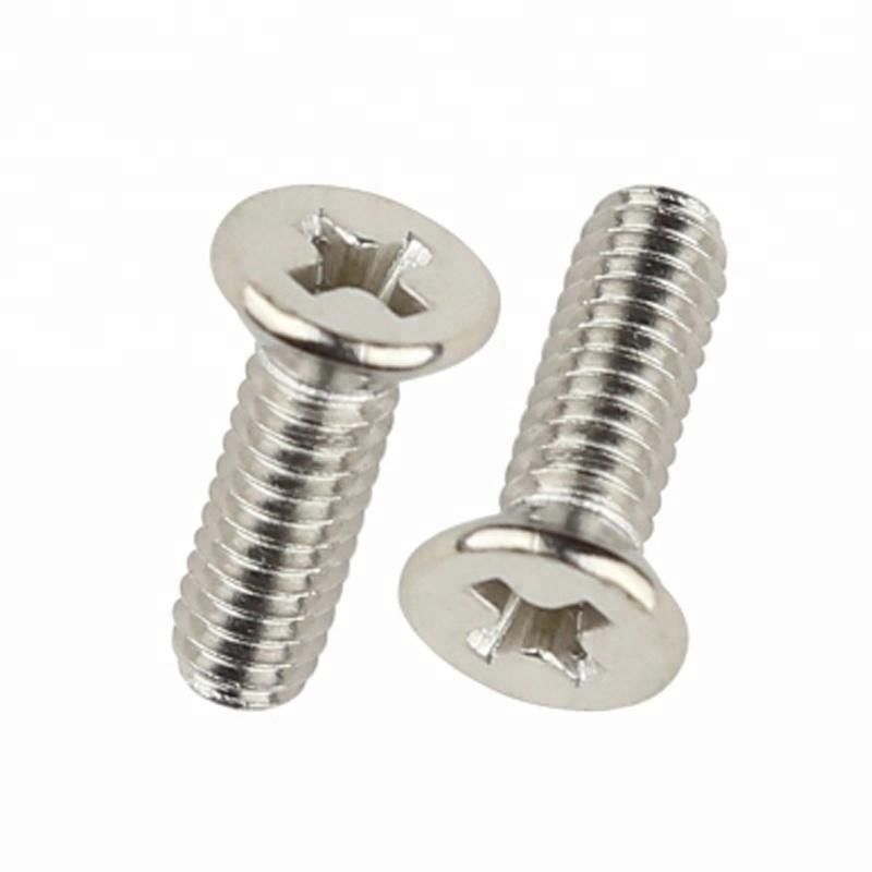 Stainless Steel Carbon Steel Alloy Steel Different Finishes Flat Head Screws