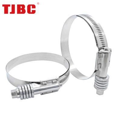 Aero-Seal Constant Torque Liner Heavy Duty Hose Clamp with Zinc Palted Steel Screw Effective Diameter, Heavy Trucks Pipe Clip, 57-79mm