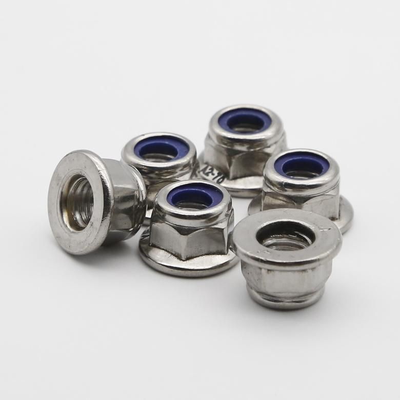 Auto Accessory DIN6926 Stainless Steel Hex Flange Nylon Insert Lock Nut