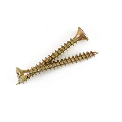 Zinc Yellow Wood Screws Phillips Flat Head Drywall Chipboard Screw