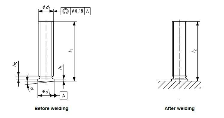 Short Cycle Stud Copper Plated