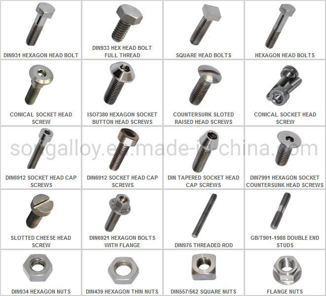 Titanium Hexagon Fit Bolts Titanium Alloy Fastener Connector