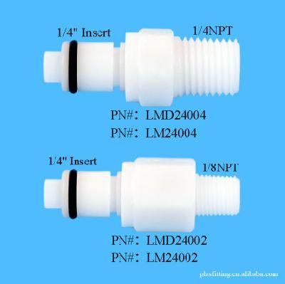 1/8&quot; 1/4&quot;NPT in-Line Pipe Thread Plastic Disconnect Fluid Quick Connect Shut off Threaded Couplings