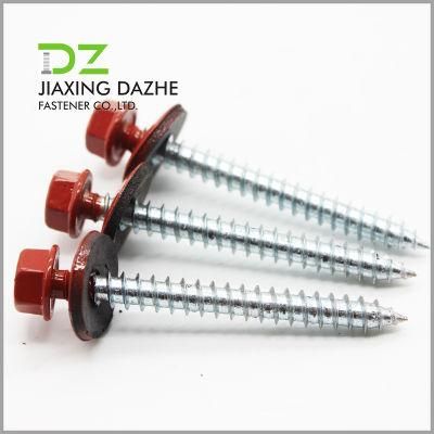 Hex Head Self Tapping Screw Steel EPDM Washer Color Zinc Screw Building Material