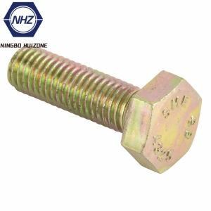 ASTM A325 Full Thread Heavy Hexagonal Structural Bolt Yellow Zinc