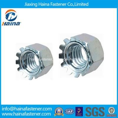 Zinc Plated Carbon Steel Hex Lock Nut Keps Nut M3-M24