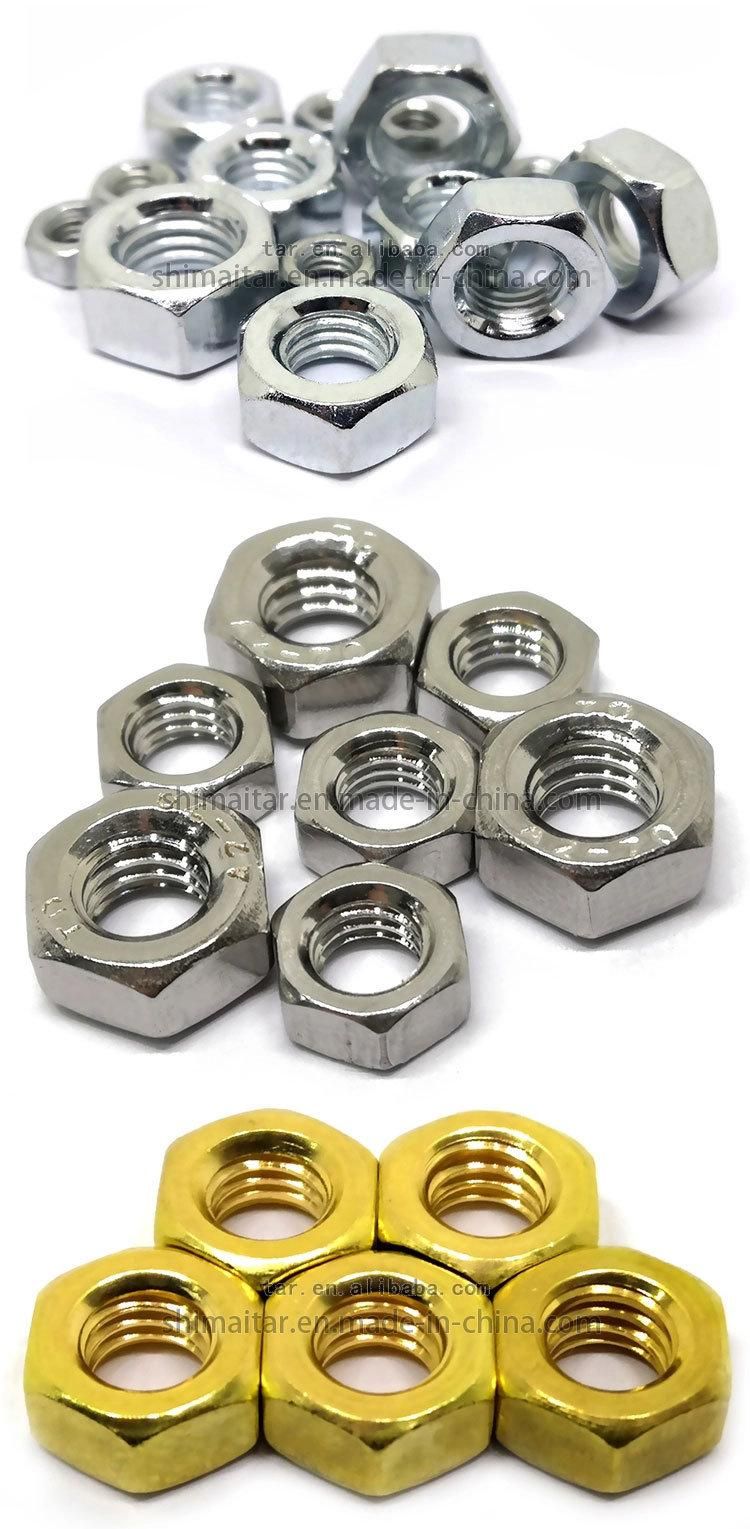 Nuts Manufacturer DIN934 Hexagon Bolt Carbon Steel Stainless Steel SS304 316 Hex Nuts