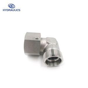 Stainless Steel Swivel Nut 90 Degree Elbow Tube Fitting DIN Adapter