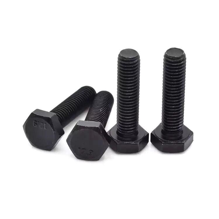 Black DIN 931 Hexagon Head Bolts for Factory Price