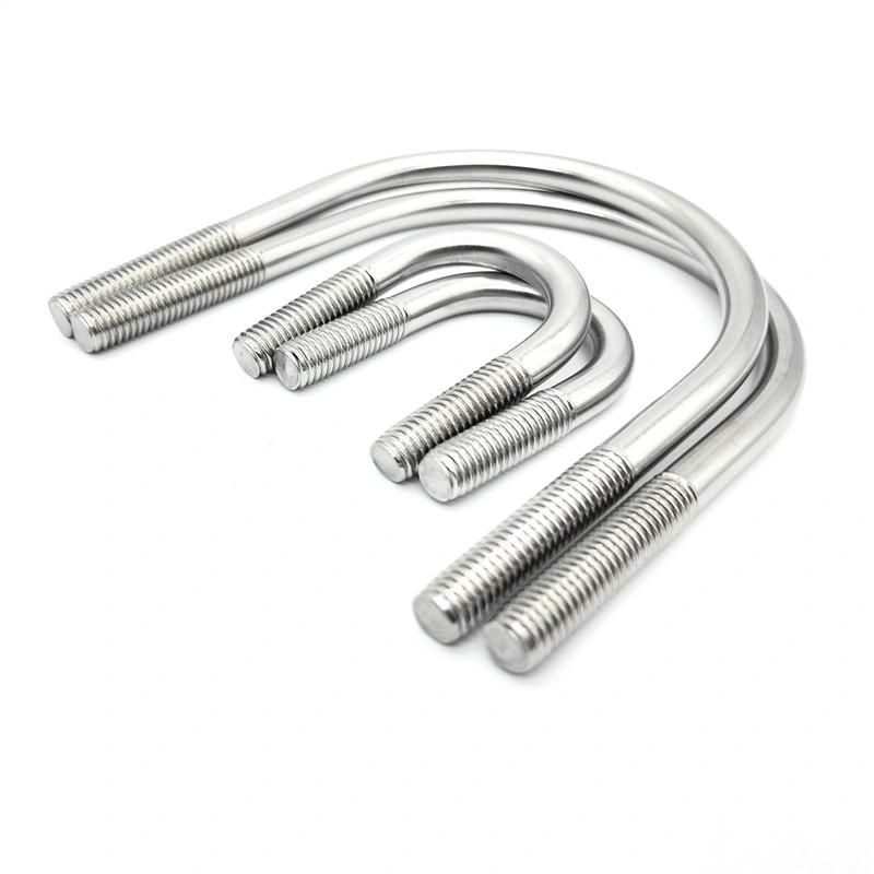All Sizes Ss 304 316 Pipe Clamp Flat U Bolt Bending Nut Washer Truck Boat U Bolt M8