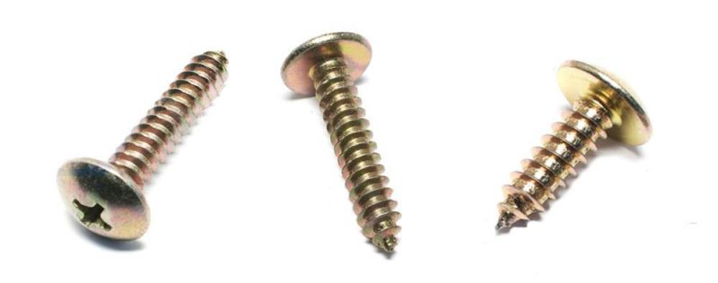 Round Truss Head Sheet Metal Screws/Blue Yellow Zinc Plated Phillips Drive Carbon Steel Self Tapping Screw