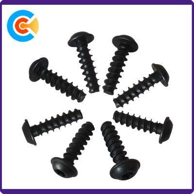 Carbon Steel/4.4/8.8/10.9 Black Zinc Pan Head Tapping Screws with Washer
