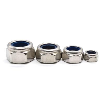 Nylon Lock Nut 304 Stainless Steel Hex Hexagon Locknut M4 M5 M6 M8 M10 M12 M14 M16 M20 Nylon Nut DIN985