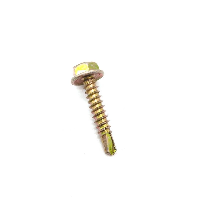 DIN7504k Hex Flange Head Color Zinc Plated Self Drilling Screw