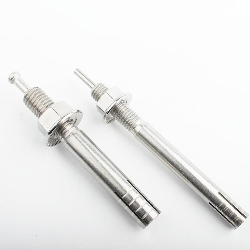1-1/4" Stainless Steel 304 316 Hammer Drive Anchor Hit Pin Nail Strike Anchor with Flange Nut
