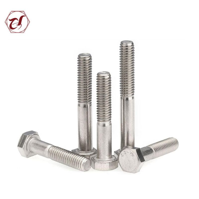 Goshen DIN931 SS304 SS316 Stainless Steel Half Thread Hex Head Bolt M2-M39