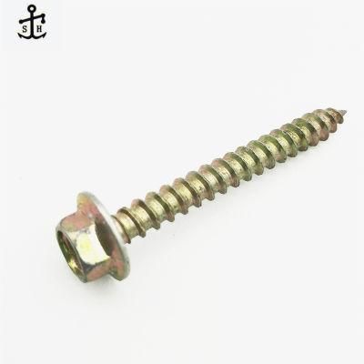 ISO Metric Hexagon Head Tapping Screws with Washers Yellow Zinc Plating