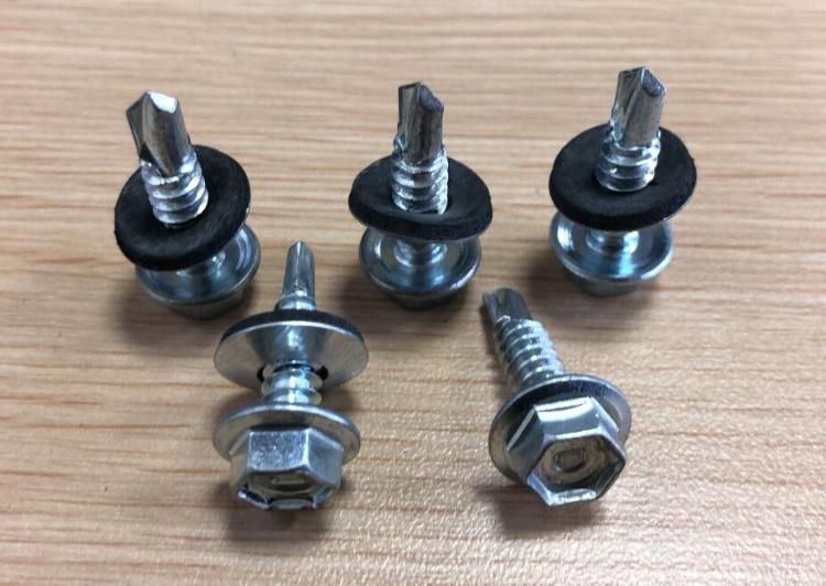 Hex Washer Head Self Drilling Screws with EPDM Bonded Washer