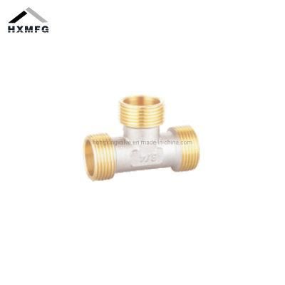 Equal Male Thread Nickel Plate Pipe Fitting Tee