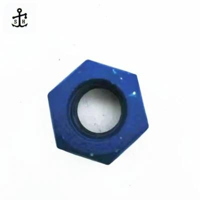 Customized DIN 934 Grade 4 8 10 Blue Colorful Carbon Steel Hex Nuts Made in China