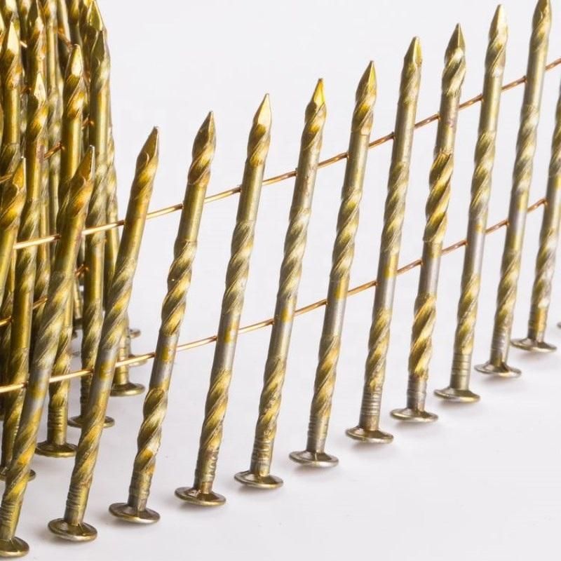 Yellow Copper Coil Roofing Nail for Sale