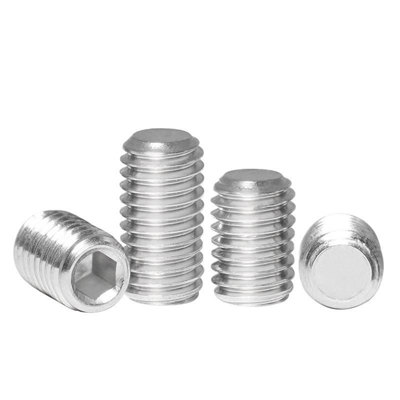 Stainless Steel Hexagon Socket Set Screws with Flat Point