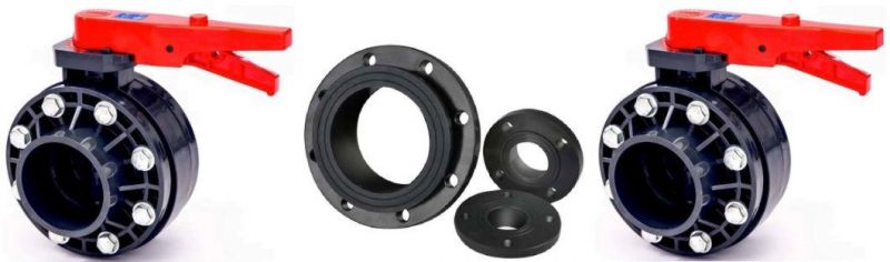 High Quality Water Supply Plastic Butterfly Valve Flange UPVC Faucet Water Pipe Flange UPVC Van Stone Flange PVC Ts Flange PVC Blind Flange UPVC Blank Flange