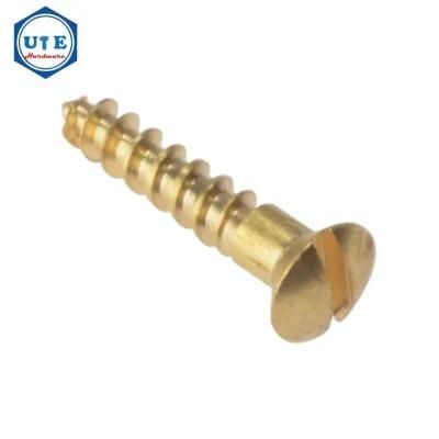 High Quality H62 Brass Slot Drives Countersunk Wood Screw DIN97 Wood Self Tapping Screw