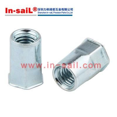 Reduced Head Hexagon Body Blind Rivet Nut - Open End