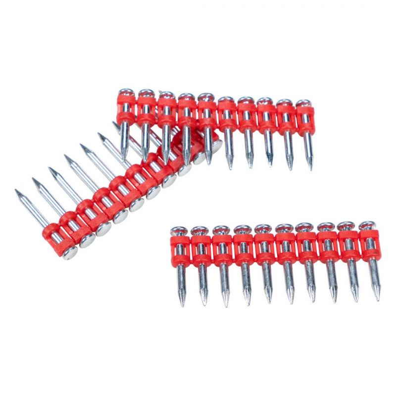 China Manufacture Drive Pin with PVC Red Washer Shooting Wire Nail Perfect Quality Best Price