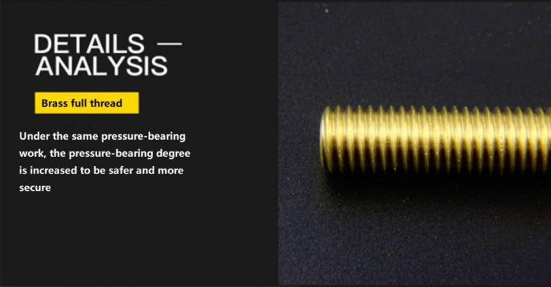 Brass Material of Thread Threaded Rod DIN975/DIN976 for M6X1 to M24X1