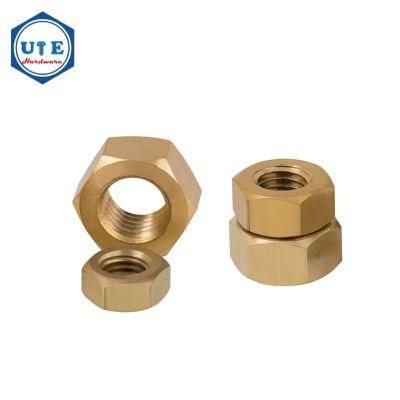 Customized Brass Fasteners Screws and Hex Nuts DIN 934 M3 M5 M6 M8-M30