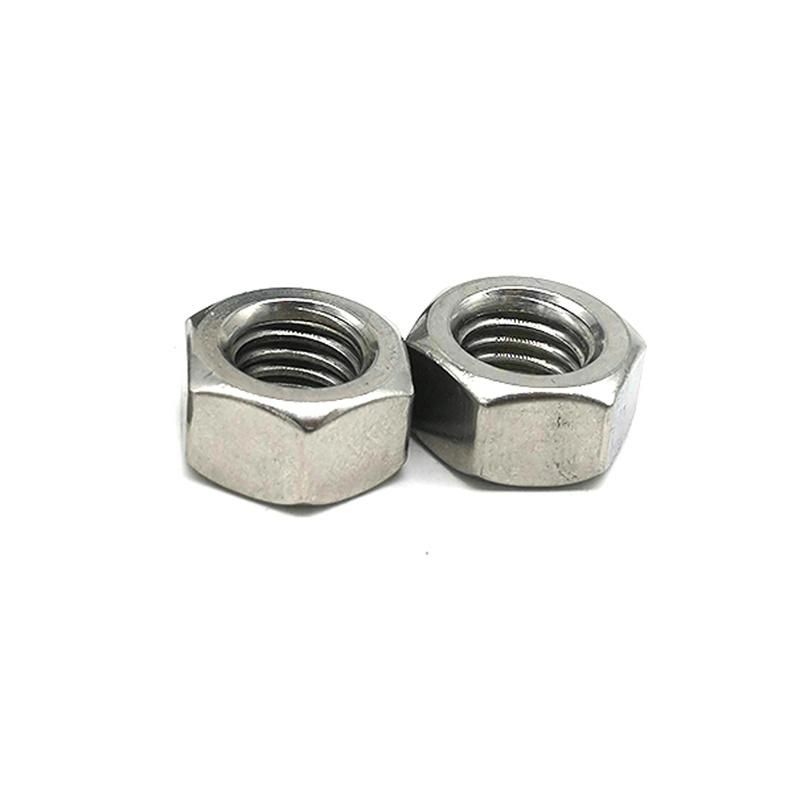 M12 SS304 Stainless Steel A2-70 DIN934 Hex Nut Hexagon Nut with Fine Pitch Thread