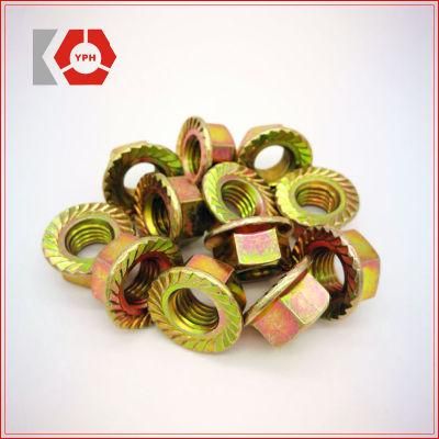DIN 6923 Alloy Steel Hexagon Head with Flange Nut Yellow