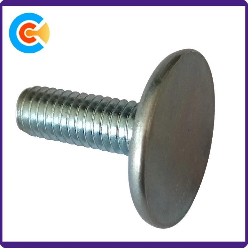Zinc Plated Flat Round Big Large Head Thumb Screws