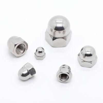 Hot Sell in Stock A4 Stainless Steel M6 M8 M10 Hex Cap Nut Domed Nut for Machine