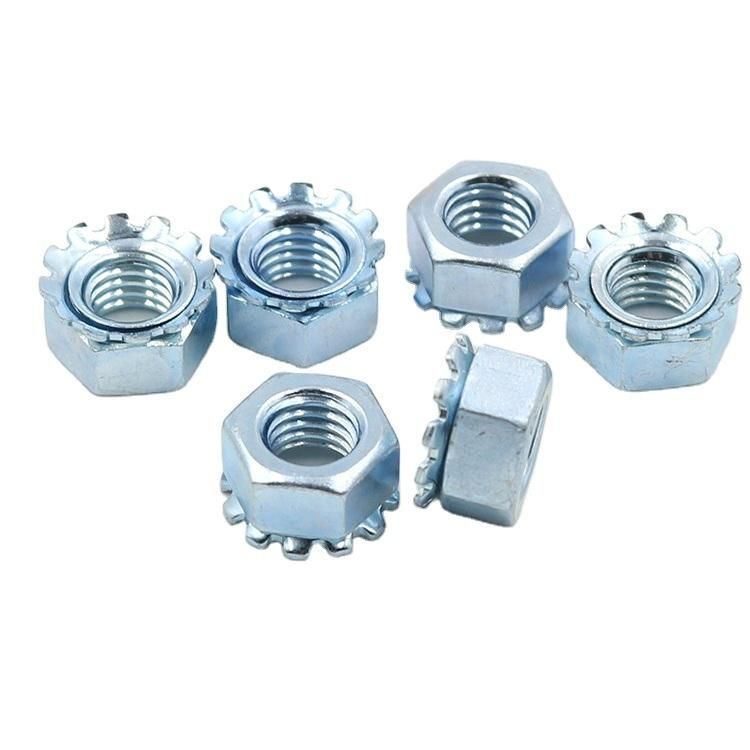 Carbon Steel Hexagon K Lock Nuts Zinc Plated