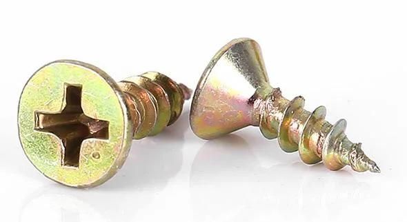Flat Countersunk Head Hole Phillips Head Finish Zinc Plated Chipboard Screws
