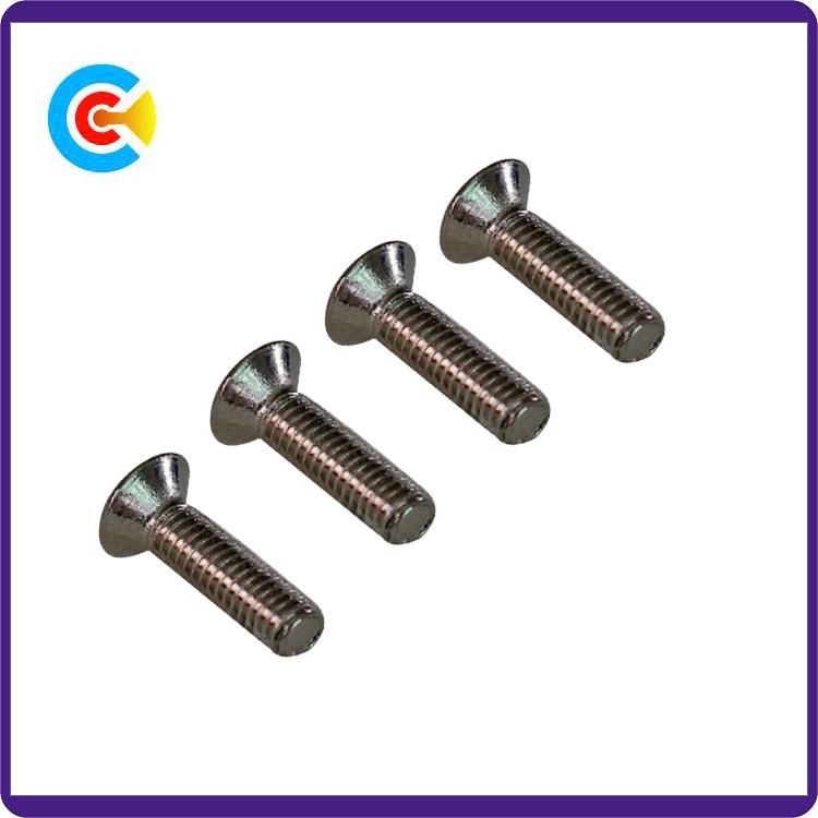 DIN/ANSI/BS/JIS Carbon-Steel/Stainless-Steel 4.8/8.8/10.9 Galvanized Cross Countersunk Head Screws for Building