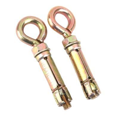 Heavy Duty Shield Anchor with Hook, Concrete Anchor Bolt, Yellow Zinc Plated. Galvanzied