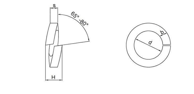 China Fastener Spring Washer DIN127 M1.6-M48 Customize