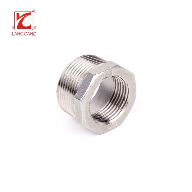 Pipe Fitting BSPT NPT Thread Screw 304/316 Stainless Steel Bushing