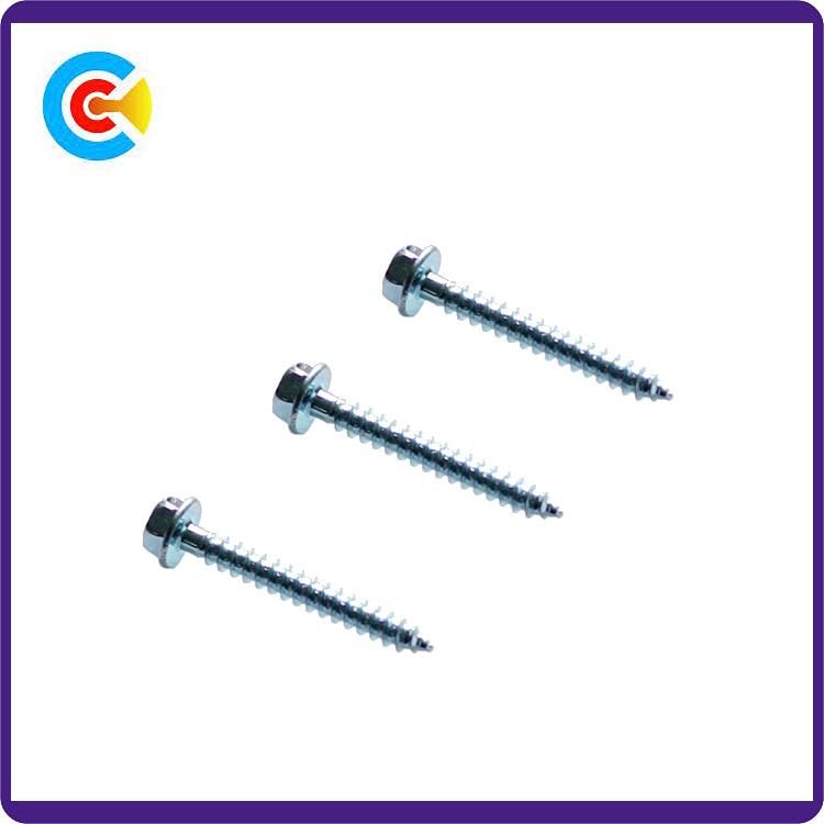 DIN/ANSI/BS/JIS Carbon-Steel/Stainless-Steel 4.8/8.8/10.9 Galvanized Slotted Hexagon Socket with Self-Tapping Screws