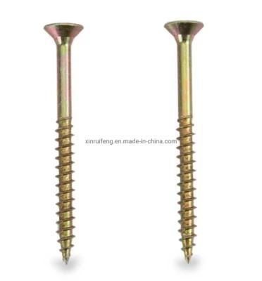 Yellow Zinc Plated U Thread Type 17 Cut Wood Chipboard Screws Timber Screw