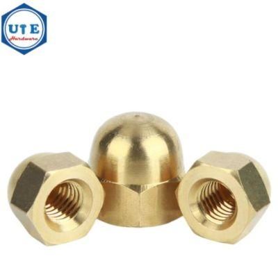 Yiwu Market Hot Sales M3--M16 DIN1587 Brass Hexagon Domed Nuts Hex Dome Round Head Nut