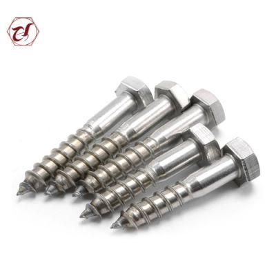 Stainless Steel Coach Screws 304/316 Hex Head Wood Screw DIN571 Coach Screws