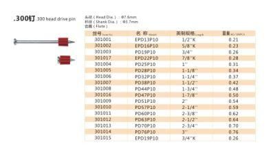 . 300head Drive Pin Flute Pd25p10